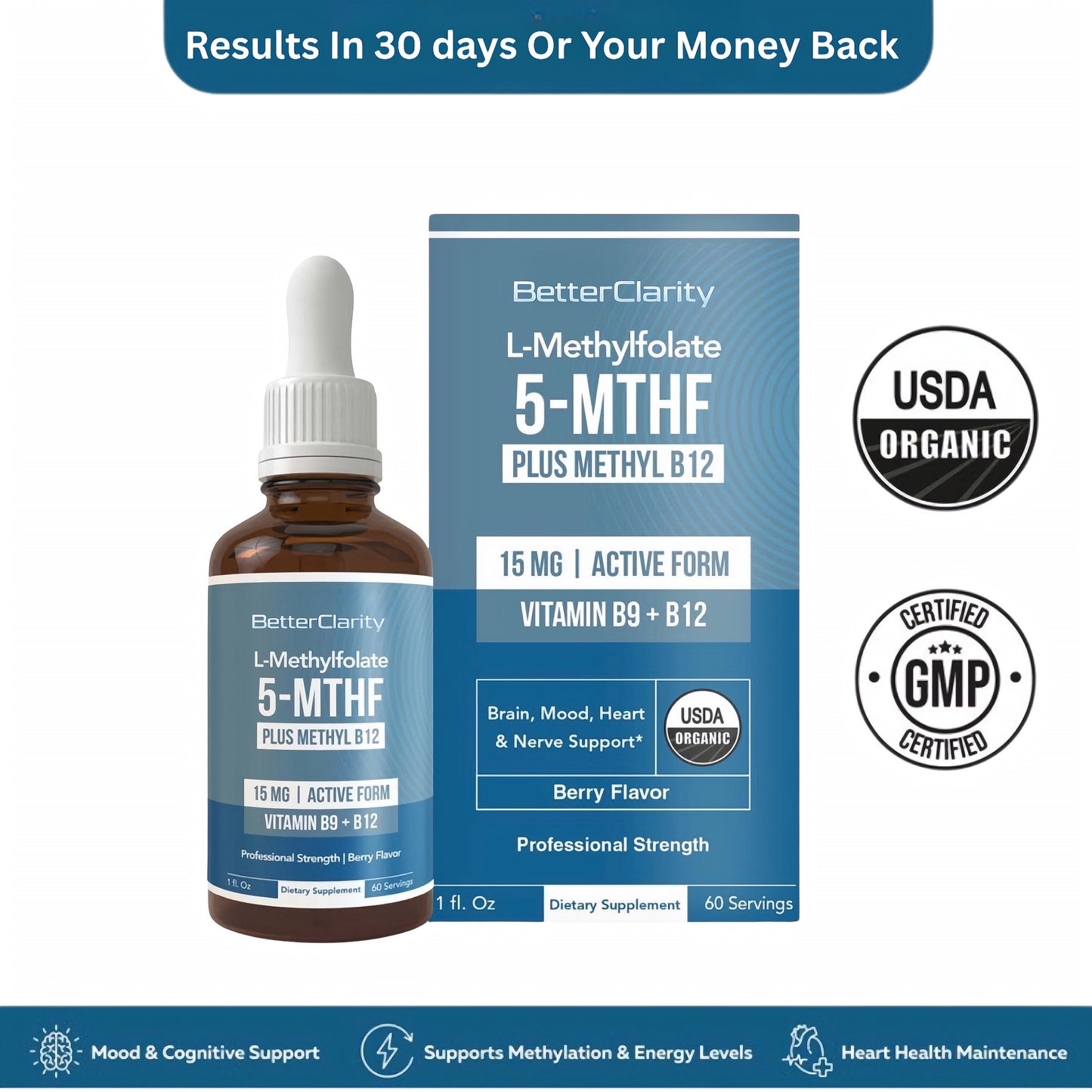 BetterClarity 5-MTHF + B12 Drops